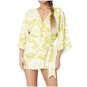L*Space Pfeiffer Cover-Up Wrap Dress In Havana Blooms L